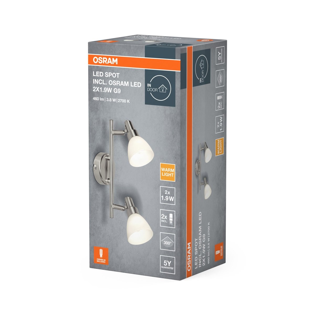 4099854473302 - Moderní LED Stropní svítidlo LED SPOT 2x1.9W, teplá bílá OSRAM - Stropní svítidlo - LEDVANCE e - shop
