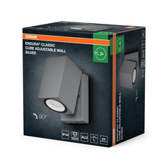 4099854446252 - Nastavitelné venkovní nástěnné svítidlo Endura Classic Cube, stříbrné, GU10 - Stropní svítidlo - LEDVANCE e - shop