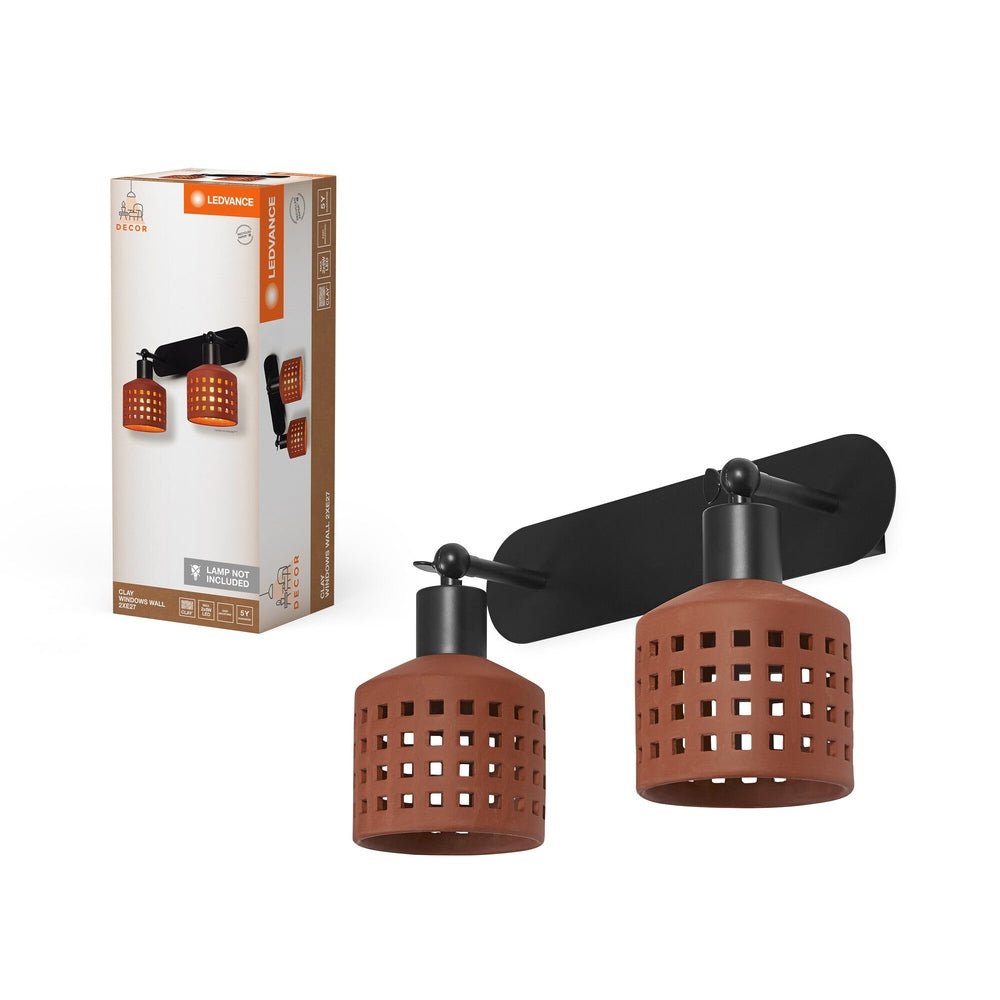 Nástěnné svítidlo 2 x E27 6W CLAY WINDOWS WALL