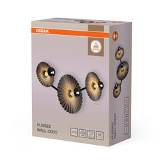 4058075852037 - Nástěnné svítidlo Decor Plisse, 3×E27, tmavě šedé - Nástěnné svítidlo - LEDVANCE e - shop