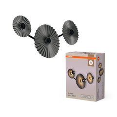 4058075852037 - Nástěnné svítidlo Decor Plisse, 3×E27, tmavě šedé - Nástěnné svítidlo - LEDVANCE e - shop