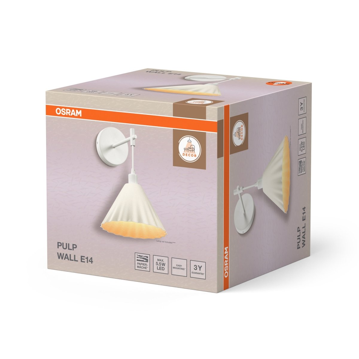 4099854454646 - Nástěnné svítidlo Decor Pulp E14, Bílé - Nástěnné svítidlo - Czechia LEDVANCE e - shop