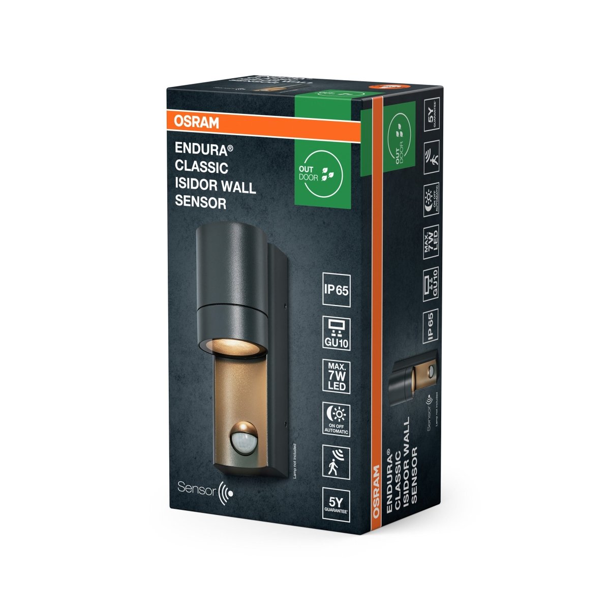 4099854447860 - Nástěnné svítidlo Endura Classic Isidor, GU10, IP65, se senzorem, tmavě šedé - Venkovní dekorativní svítidlo - LEDVANCE e - shop