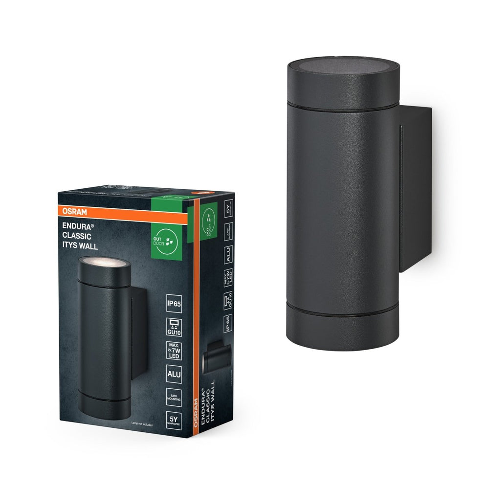 Nástěnné svítidlo Endura Classic Itys, GU10, IP65, tmavě šedé
