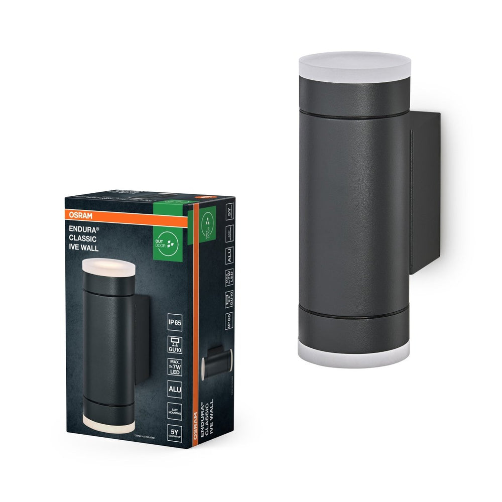 Nástěnné svítidlo Endura Classic Ive, GU10, IP65, tmavě šedé