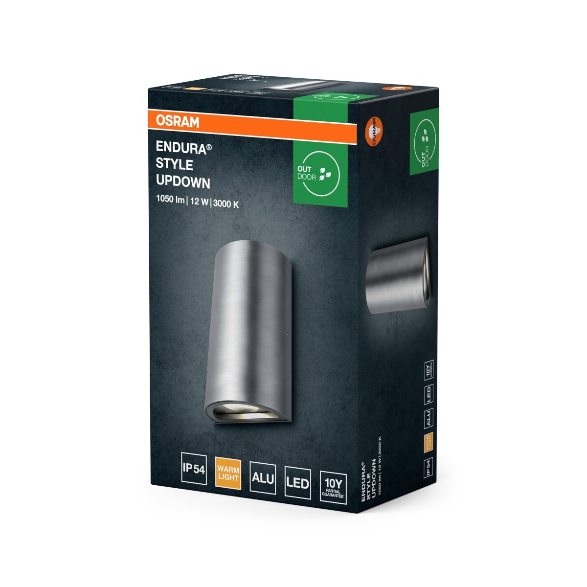 4099854453618 - Nástěnné svítidlo Endura Style UpDown, 12 W, hliníkové - Venkovní dekorativní svítidlo - LEDVANCE e - shop