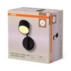 4058075846623 - Nástěnné svítidlo Kyoto, 12W, Teplá bílá, Dotykové stmívání, Černé - Czechia LEDVANCE e - shop