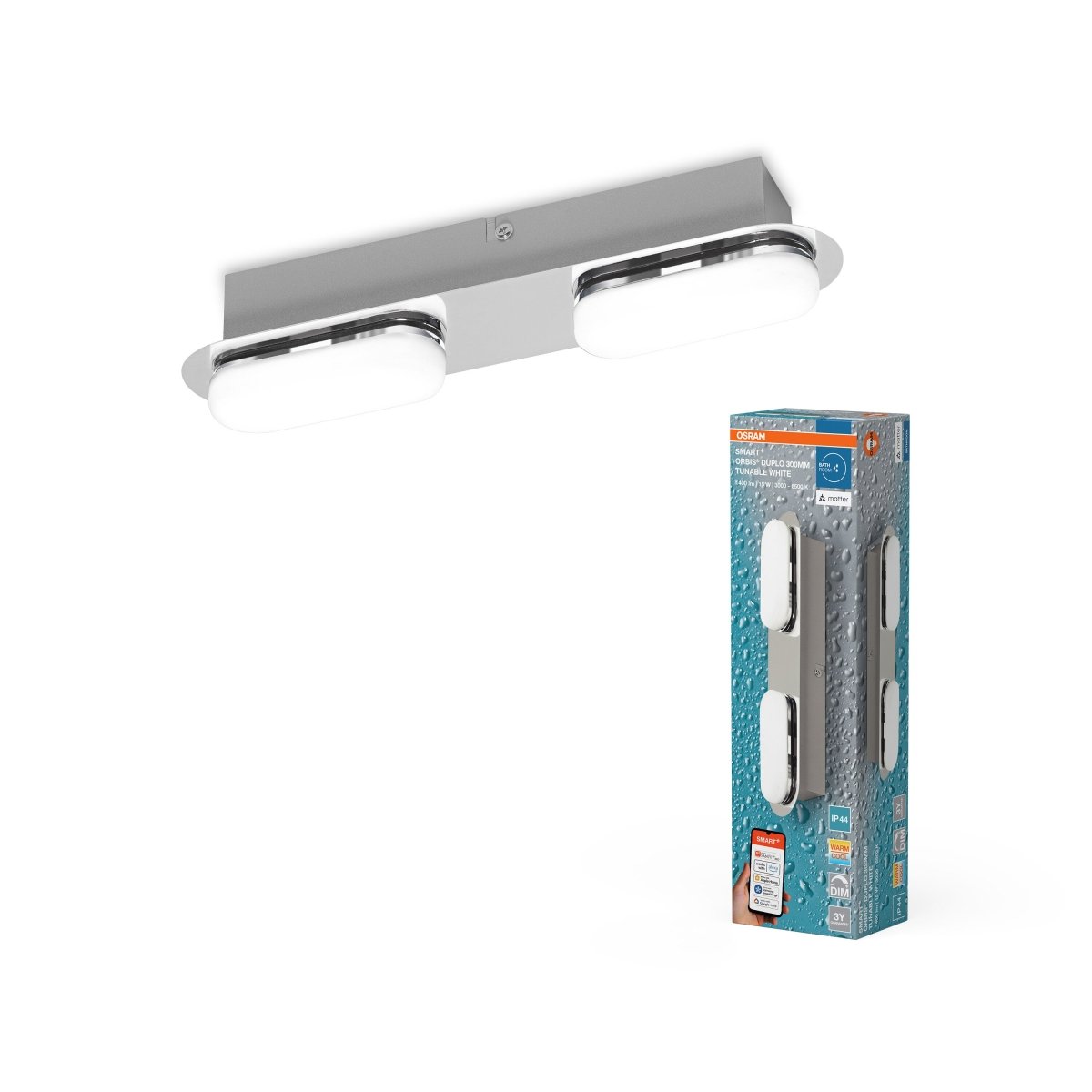 4099854473043 - Nástěnné svítidlo Matter Orbis Duplo IP44 300mm, Laditelná Bílá - Stropní svítidlo - Czechia LEDVANCE e - shop