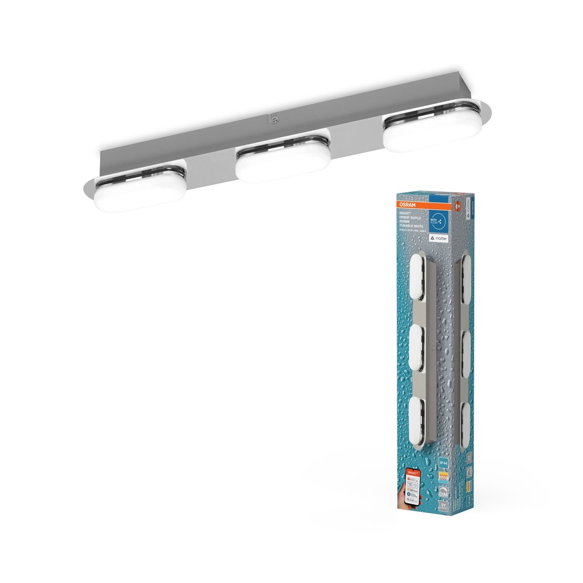 4099854473067 - Nástěnné svítidlo Matter Orbis Duplo IP44 450mm, Laditelná Bílá - Stropní svítidlo - Czechia LEDVANCE e - shop
