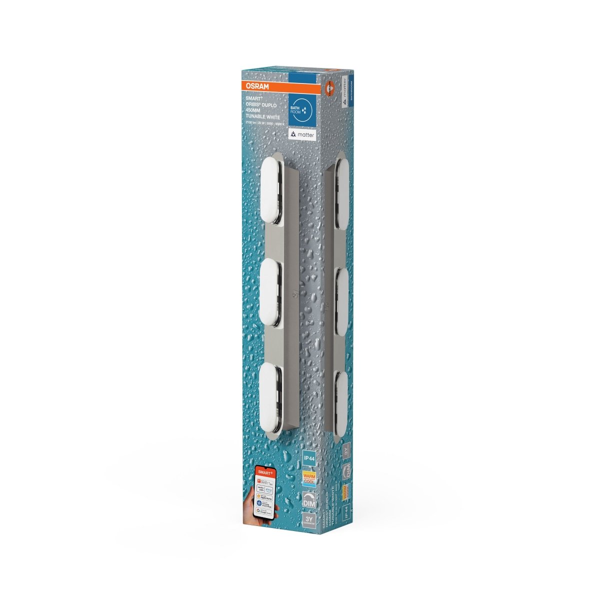 4099854473067 - Nástěnné svítidlo Matter Orbis Duplo IP44 450mm, Laditelná Bílá - Stropní svítidlo - Czechia LEDVANCE e - shop
