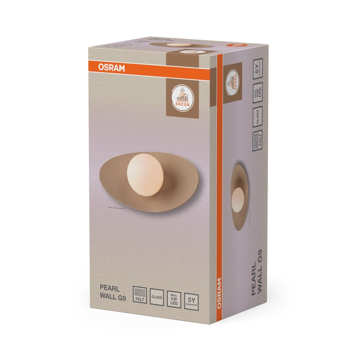 4058075847668 - Nástěnné svítidlo Pearl, 1x G9, Béžové - Czechia LEDVANCE e - shop