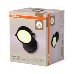 4058075846500 - Nástěnné svítidlo Puck, 11W, Teplá bílá, Černá - Czechia LEDVANCE e - shop