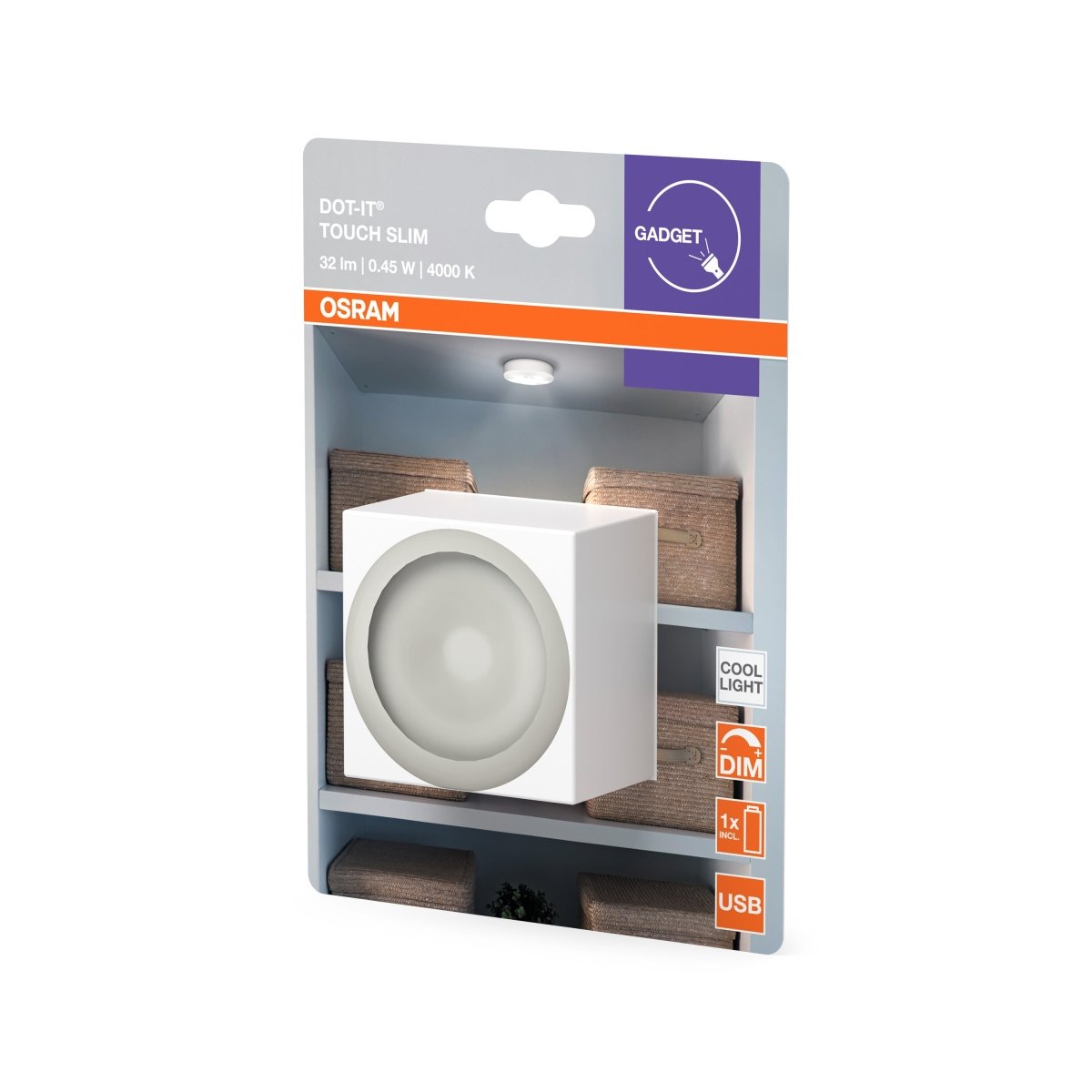 4099854531590 - Noční dotykové světýlko DOT - IT TOUCH SLIM USB, stmívatelné OSRAM - Orientační svítidlo - LEDVANCE e - shop