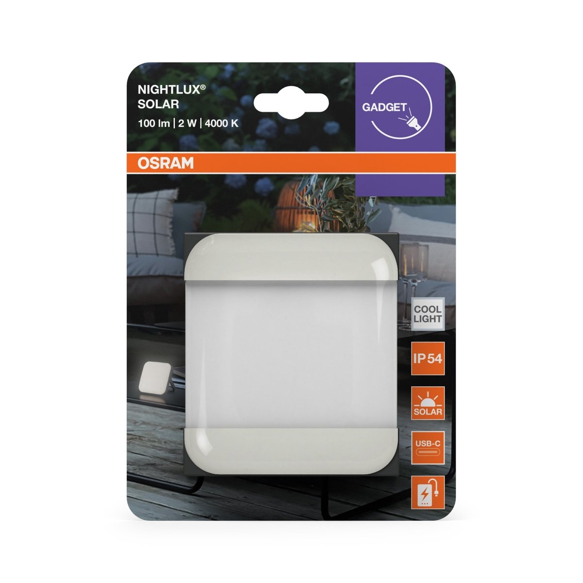 4099854444517 - Orientační svítidlo NIGHTLUX® Solar, šedá, studená bílá - Orientační svítidlo - Czechia LEDVANCE e-shop