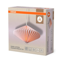 4058075847149 - Papírové závěsné svítidlo Paper Lantern Diamond, 1x E27, Bílé - Czechia LEDVANCE e - shop