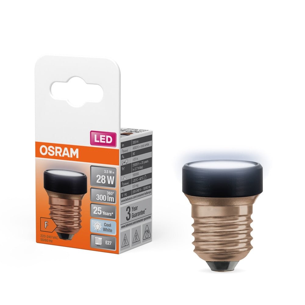 Plochá LED žárovka 3.5W E27 STAR, studená bílá