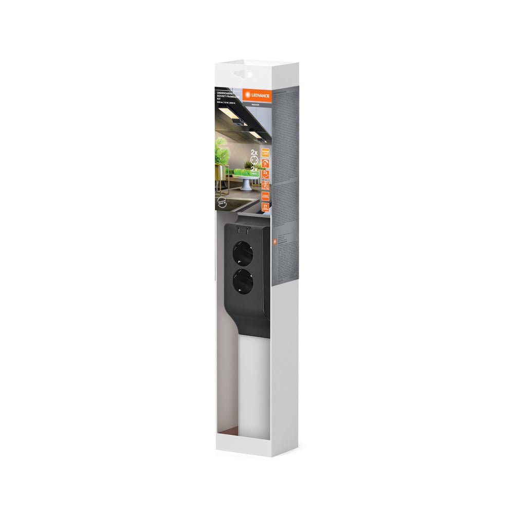 4058075842762 - Podlinkové svítidlo černé se zásuvkou 10W KIT, teplá bílá - Podlinkové svítidlo - LEDVANCE e - shop