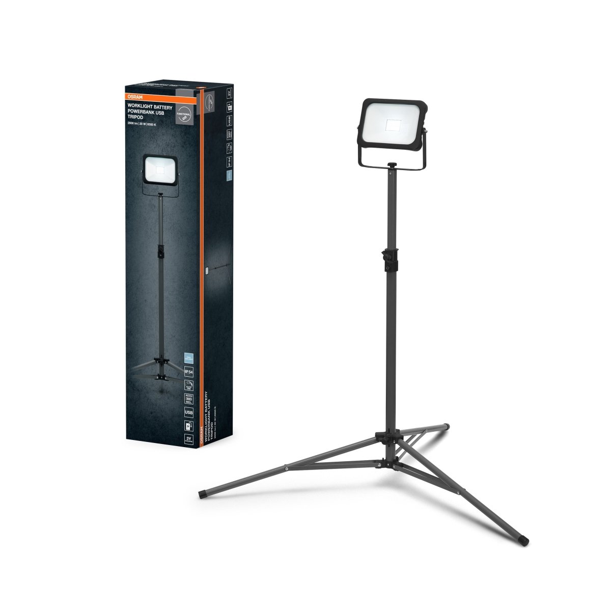 4099854429996 - Pracovní svítidlo Value, Tripod Battery 1x20W, Studené denní světlo - Pracovní svítidlo - Czechia LEDVANCE e - shop