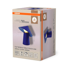 4058075848566 - Přenosná stolní LED lampa Flip Mobile, 3.5W, Dotykové stmívání, Modrá - Czechia LEDVANCE e - shop