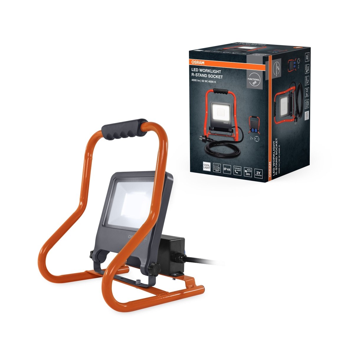 4099854572135 - Přenosné pracovní LED svítidlo WORKLIGHT R - STAND 50 W OSRAM - Pracovní svítidlo - LEDVANCE e - shop