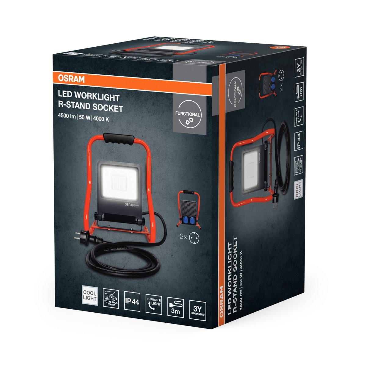 4099854572135 - Přenosné pracovní LED svítidlo WORKLIGHT R - STAND 50 W OSRAM - Pracovní svítidlo - LEDVANCE e - shop