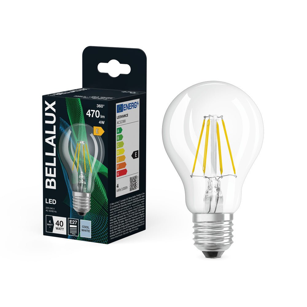 4058075592216 - Průhledná LED žárovka E27 4W CLASSIC A, studená bílá - Žárovka - LEDVANCE e - shop