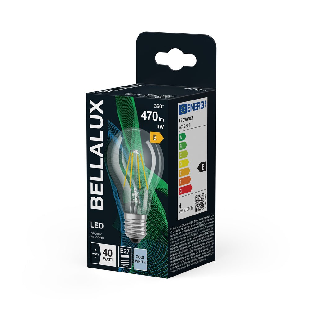 4058075592216 - Průhledná LED žárovka E27 4W CLASSIC A, studená bílá - Žárovka - LEDVANCE e - shop