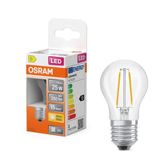 4099854467509 - Průhledná mini LED žárovka E27 2,5 W CLASSIC P, teplá bílá OSRAM - Žárovka - LEDVANCE e - shop
