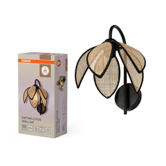 4058075847262 - Ratanové nástěnné svítidlo Rattan Lotus, 1x E27, Hnědé - Czechia LEDVANCE e - shop