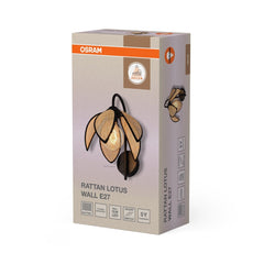 4058075847262 - Ratanové nástěnné svítidlo Rattan Lotus, 1x E27, Hnědé - Czechia LEDVANCE e - shop
