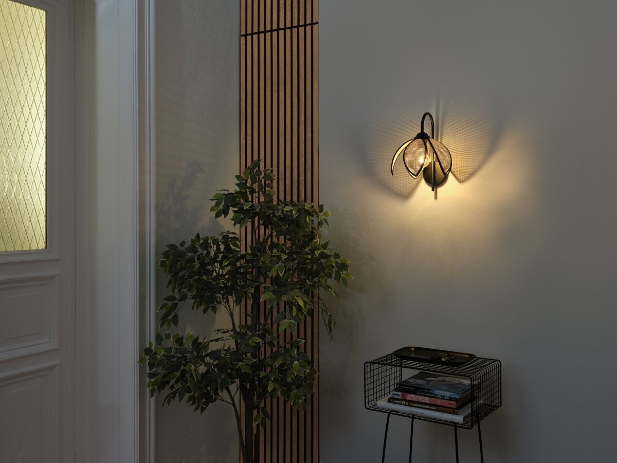 4058075847262 - Ratanové nástěnné svítidlo Rattan Lotus, 1x E27, Hnědé - Czechia LEDVANCE e - shop