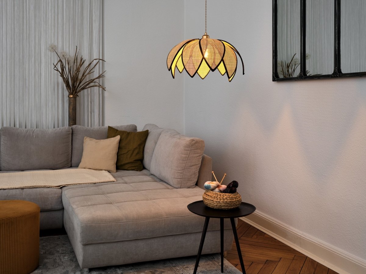4058075847248 - Ratanové závěsné svítidlo Rattan Lotus 480mm, 1x E27, Hnědé - Czechia LEDVANCE e - shop