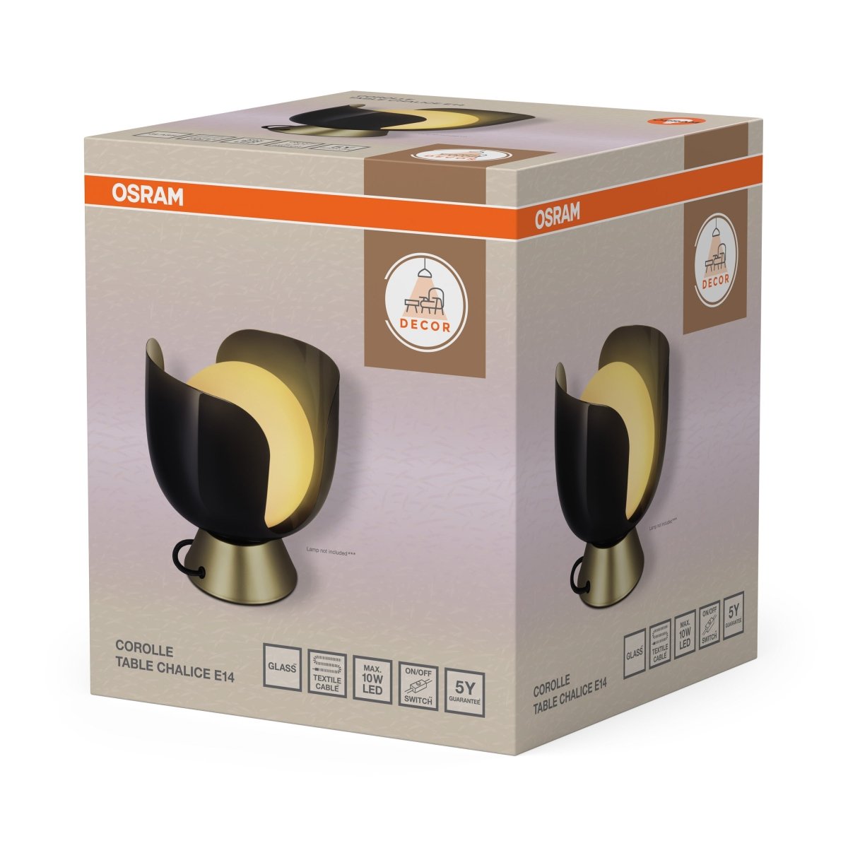 4058075851801 - Retro stolní lampička Chalice Černá - Stojací lampa - Czechia LEDVANCE e - shop