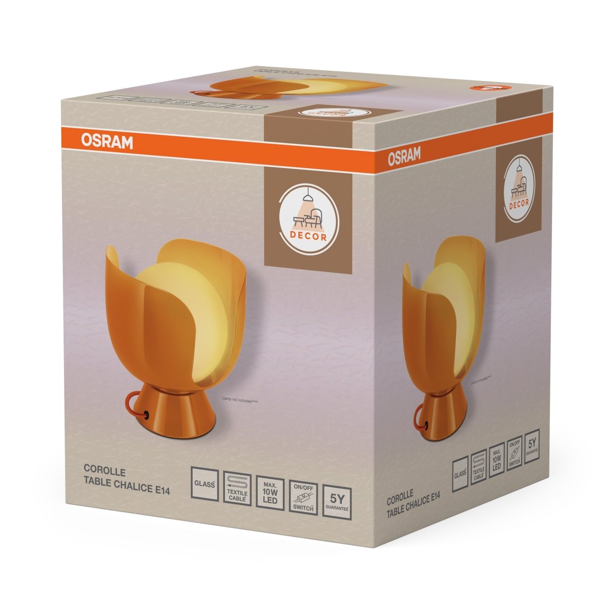 4058075851788 - Retro stolní lampička Chalice Oranžová - Stojací lampa - Czechia LEDVANCE e - shop