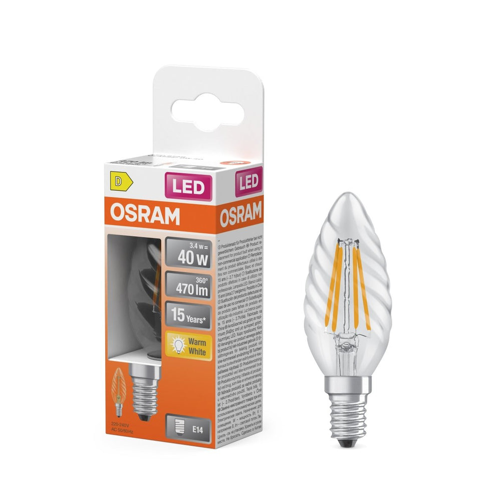 Retrofit LED žárovka E14 4 W CLASSIC BW, teplá bílá OSRAM