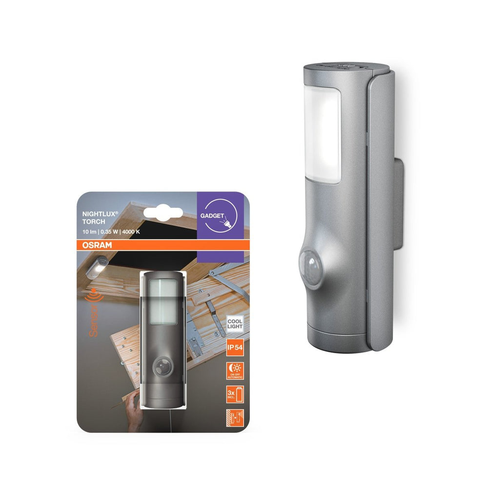 Šedé mobilní orientační LED světlo NIGHTLUX® TORCH s čidlem OSRAM