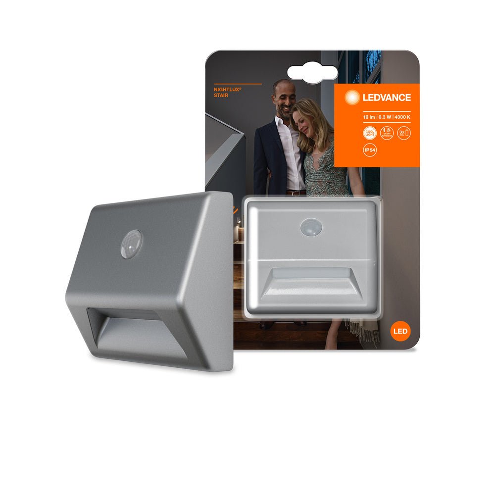 4058075260757 - Šedé noční orientační LED světlo na schody STAIR s čidlem - Orientační svítidlo - LEDVANCE e - shop