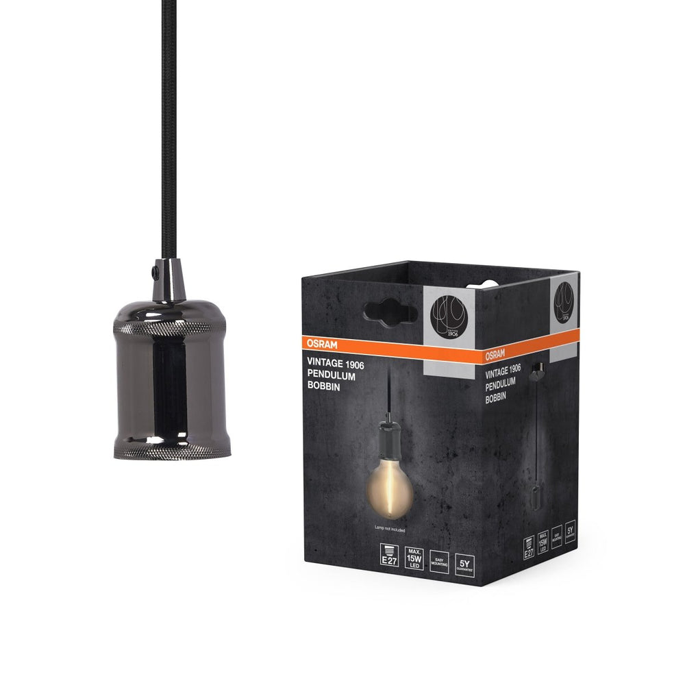 Šedé stropní svítidlo E27 max 15 W VINTAGE BOBBIN OSRAM