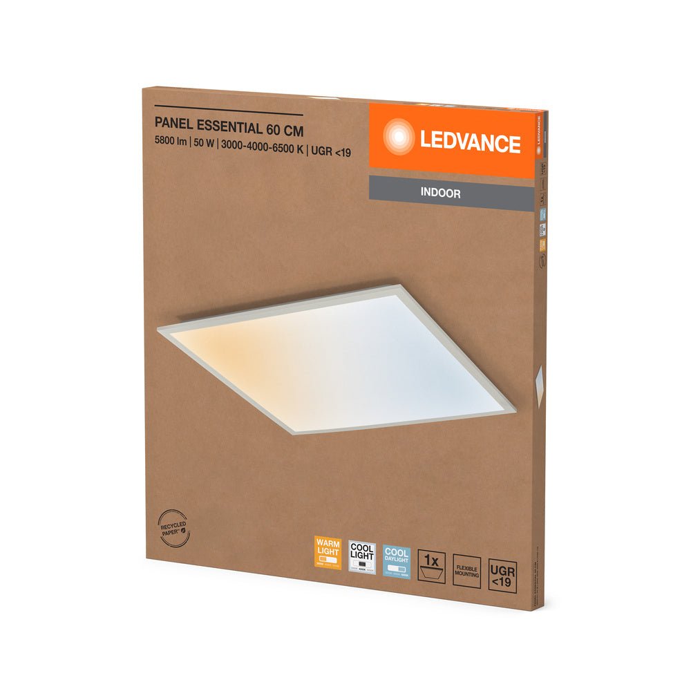 4058075845213 - Šedý panel 40W 5800lm ESSENTIAL 60cm, laditelná bílá - LED Panel - LEDVANCE e - shop
