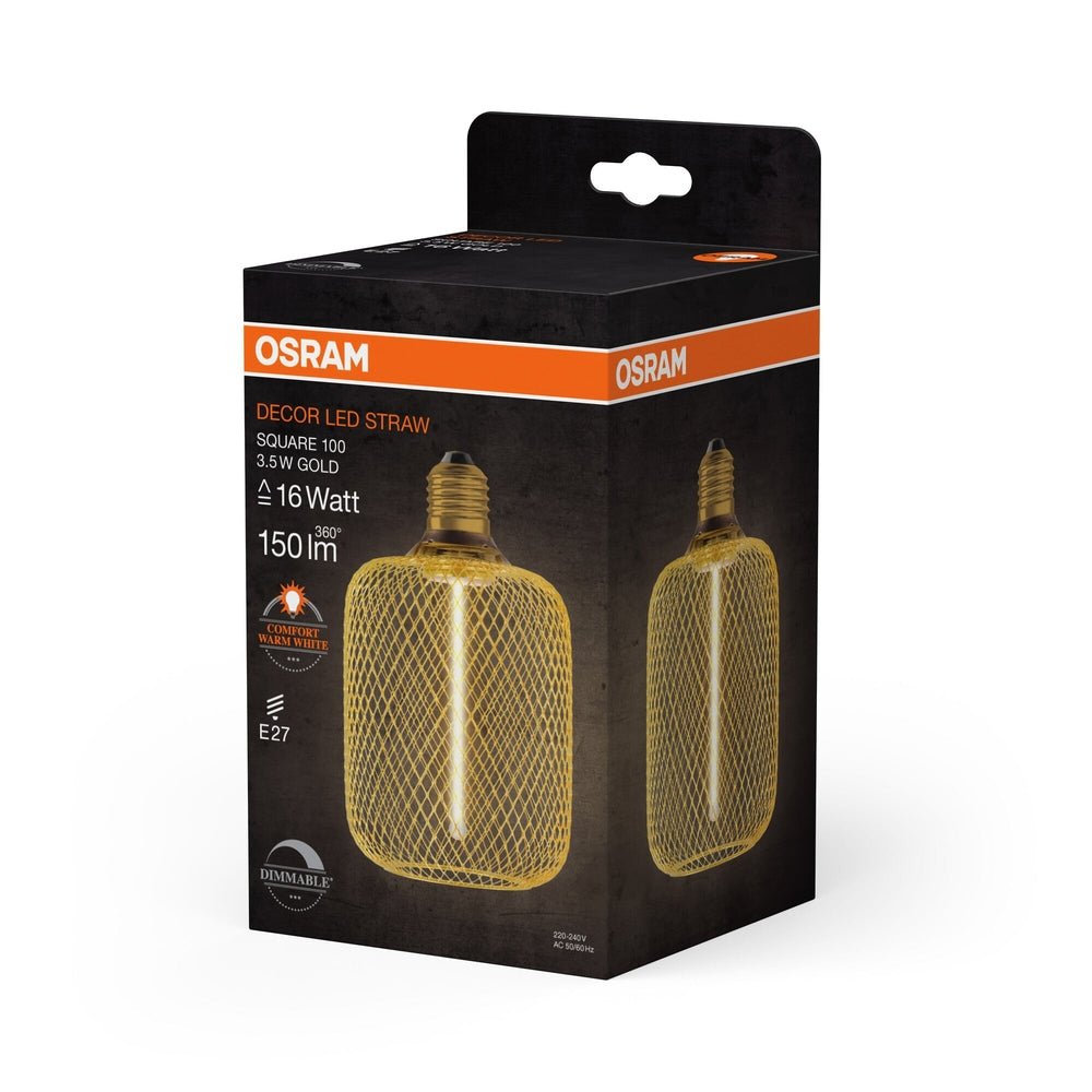 4058075840188 - Slaměné LED stropní svítidlo E27 SQUARE, laditelná teplá bílá - Stropní svítidlo - LEDVANCE e - shop