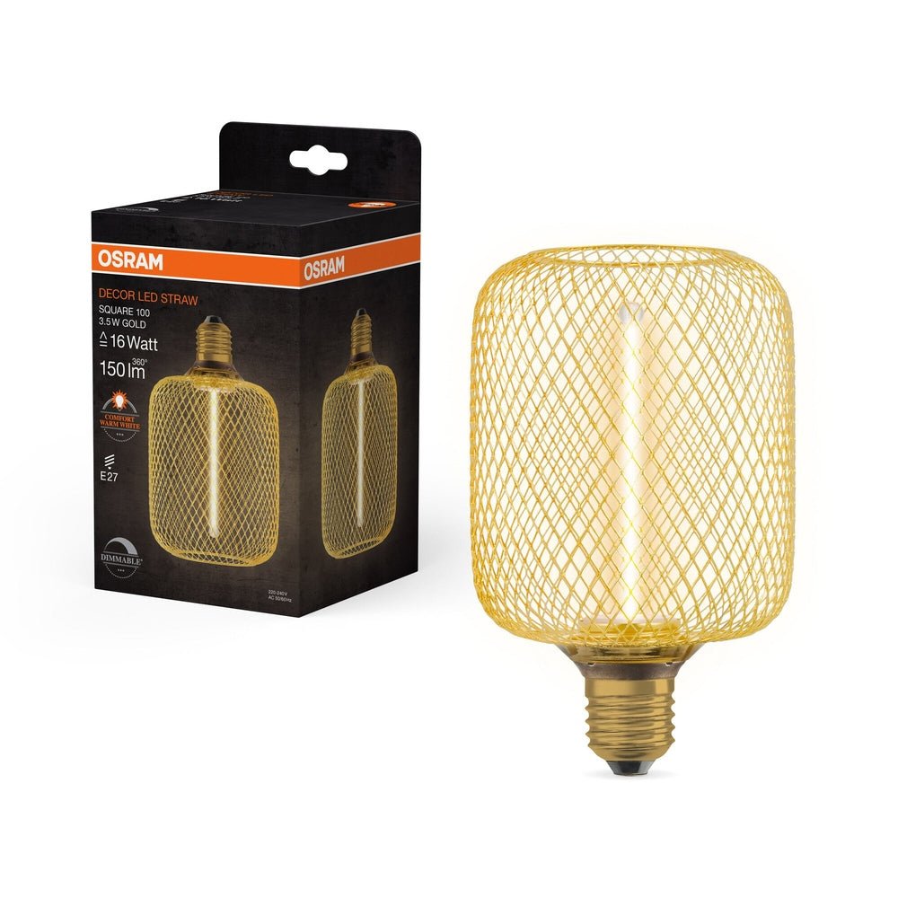 4058075840188 - Slaměné LED stropní svítidlo E27 SQUARE, laditelná teplá bílá - Stropní svítidlo - LEDVANCE e - shop