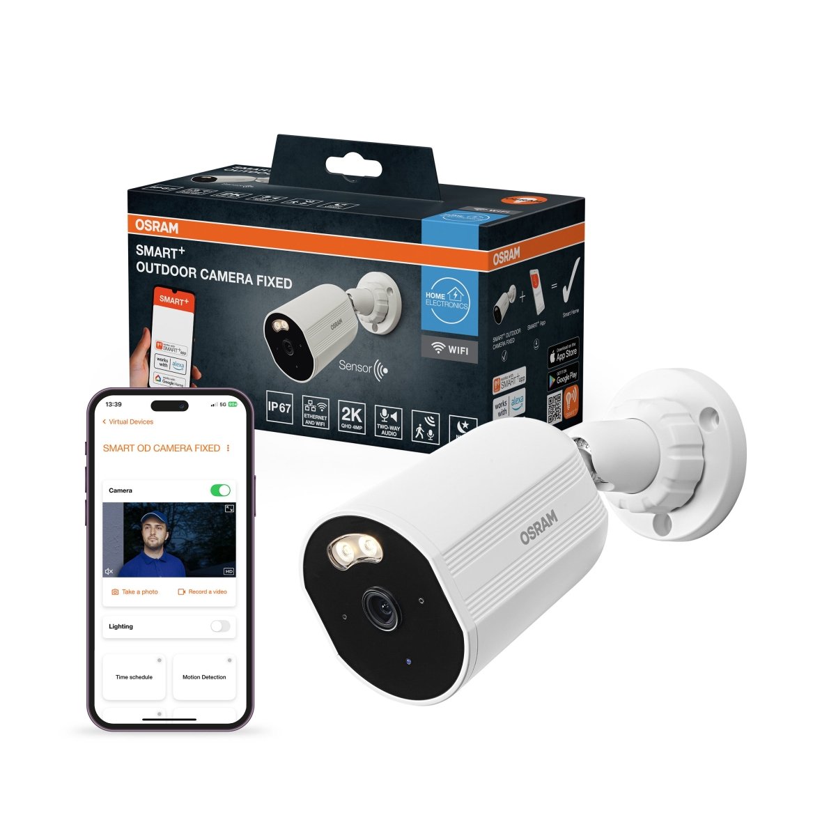 4058075850538 - SMART+ Chytrá venkovní WiFi kamera, bílá - Doplněk - Czechia LEDVANCE e-shop