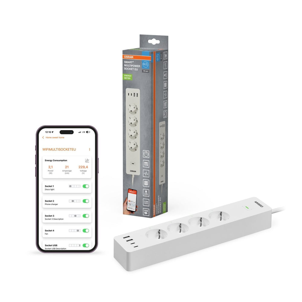 SMART+ Chytrá zásuvka WiFi Multipower