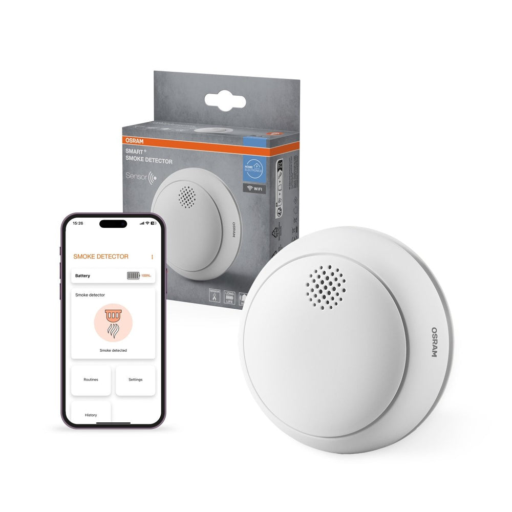SMART+ Chytrý detektor kouře WiFi Bílá