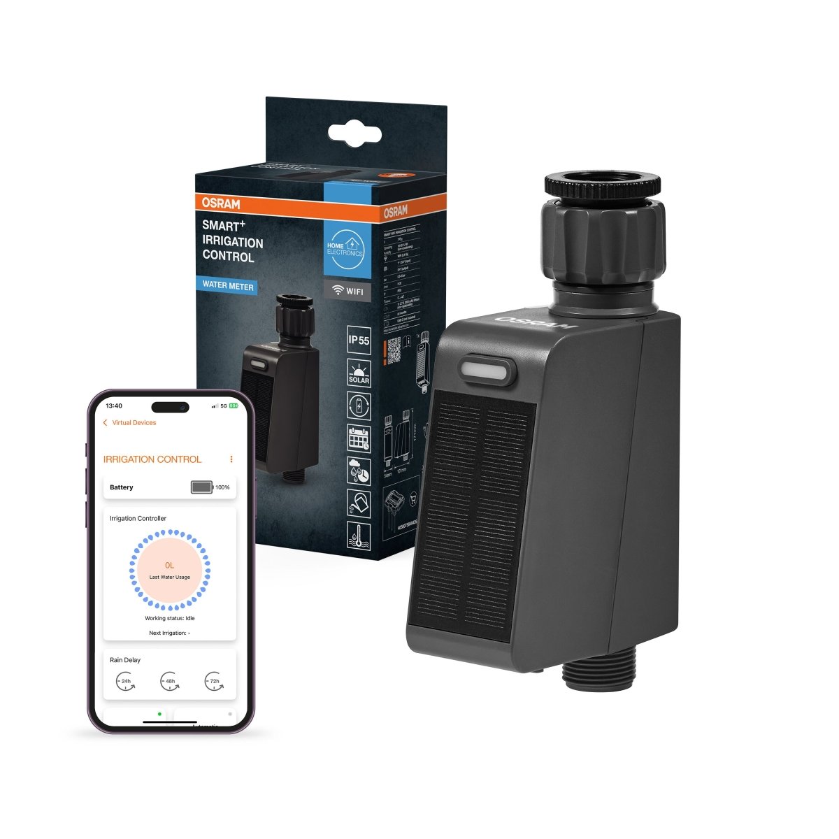 4058075849402 - SMART+ Chytrý zavlažovací ovladač WiFi Šedý - Doplněk - Czechia LEDVANCE e-shop