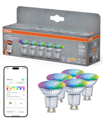 4099854496271 - Smart LED reflektor SMART+ MATTER PAR16 50, 4.7W, Nastavitelná bílá + RGB, GU10, 5 Pack - Czechia LEDVANCE e - shop