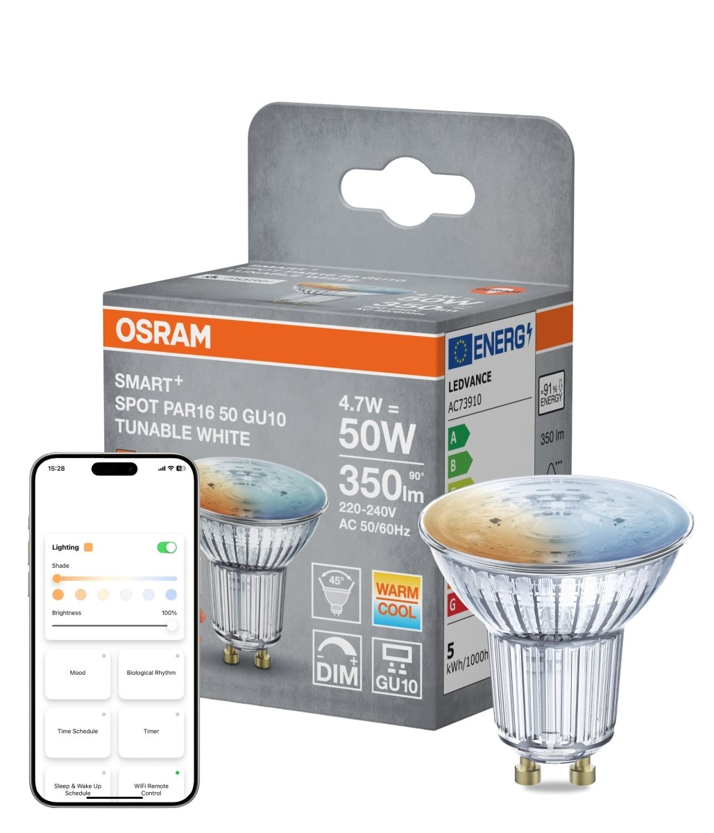 4099854529054 - Smart LED reflektor SMART+ MATTER Tunable White PAR16 50, 4.7W, GU10 - Czechia LEDVANCE e - shop