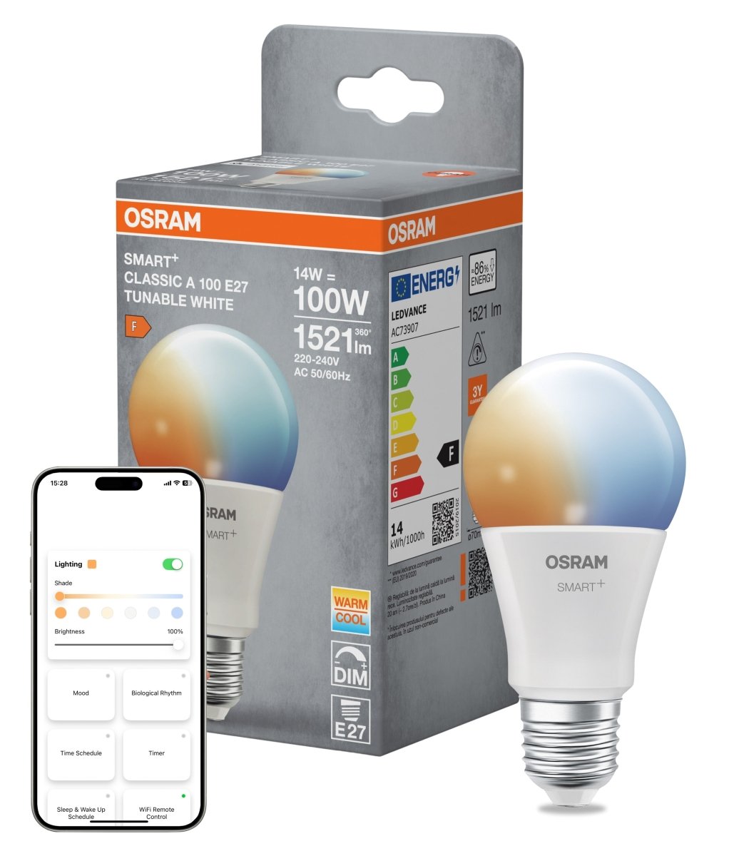 4099854528835 - Smart LED žárovka SMART+ MATTER Classic A100, 14W, Nastavitelná bílá, E27 - Czechia LEDVANCE e - shop