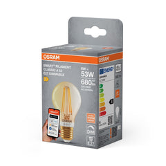 4099854529948 - Smart LED žárovka SMART+ MATTER Filament Classic A53, 6W, Teplá bílá, Zlatá, E27 - Czechia LEDVANCE e - shop