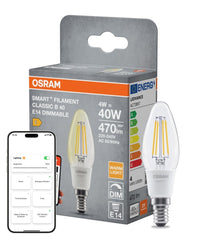 Smart LED žárovka SMART+ MATTER Filament Classic B40, 4W, Teplá bílá,